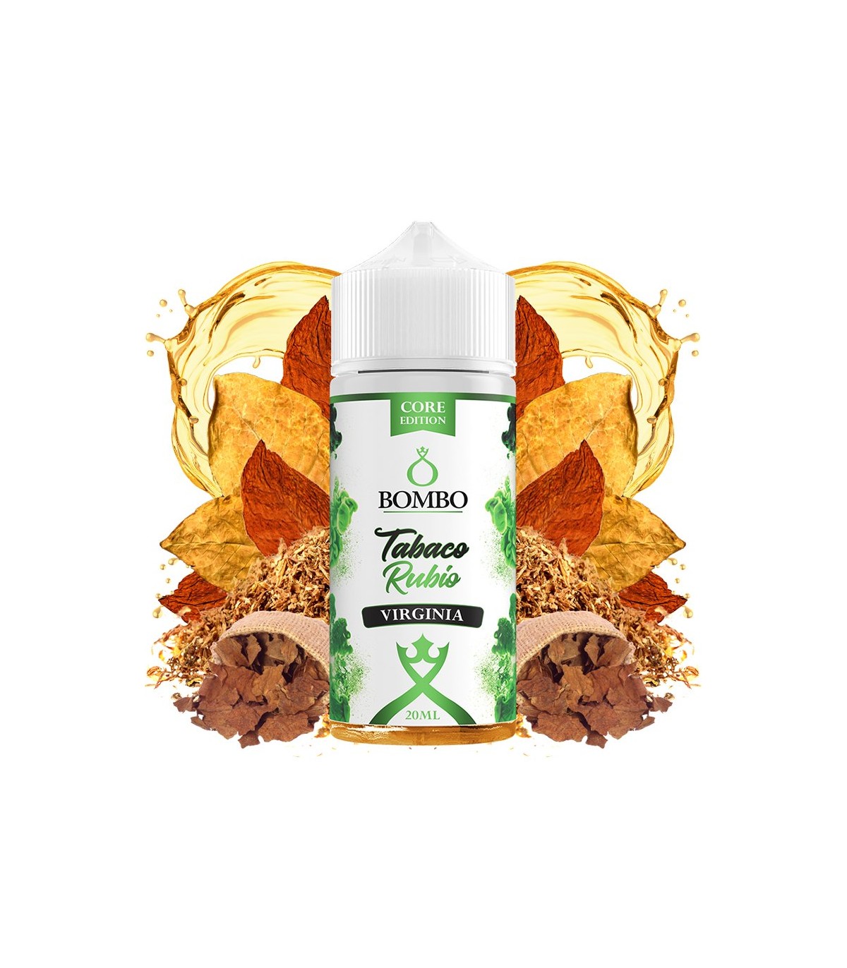 Bombo brand 20ml bottle, virginia flavor blonde tobacco. Core edition longfill