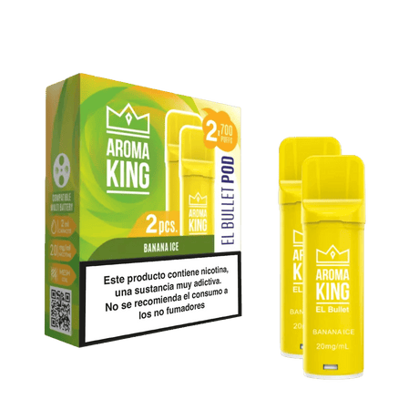 Aroma King Smart Cápsula sabor Banana 20 mg/ml 1400 puffs (2x700), dispositivo desechable con caja original.