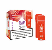 Aroma King Smart Lychee Ice capsula da 20 mg 1400 puff (2x700) confezione da 2 dispositivi rossi.