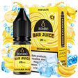 bouteille d'e-liquide Bombo Bar Juice Banana Max 10 ml, au design doux qui évoque la banane mûre.
