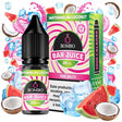 bottiglia di liquido elettronico Bombo Bar Juice Gusto Anguria Cocco da 10 ml, dal design tropicale che evoca l'anguria e il cocco.