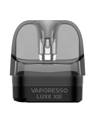 Cartuccia ricaricabile Vaporesso Luxe XR Pod con serbatoio trasparente e base nera, predisposta per dispositivi Vaporesso Luxe XR.