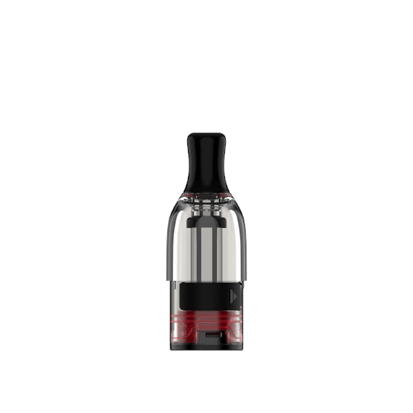 Confezione da 4 cartucce Vaporesso Eco One Serie Mesh Pod con serbatoio trasparente, bocchino nero integrato e base con dettagli interni rossi.