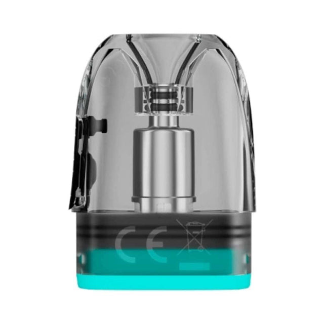 Cartridge Voopoo Argus Top Fill (pack of 3 units), with transparent design that allows you to see the interior, top filling system and turquoise base compatible with devices Argus.