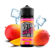 Scent Drifter Bar Juice Mango Ice 24ml in longfill format, bottle with a label in tropical tones next to mango and ice that represent its flavor.