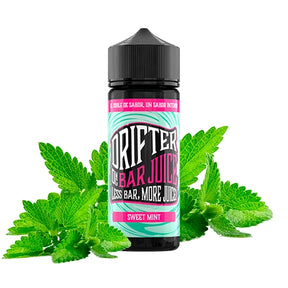 Scent Drifter Bar Juice Sweet Mint 24ml in longfill format, bottle with a label in green tones along with mint leaves that represent its flavor.