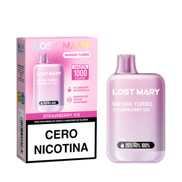 Sigaretta Elettronica Usa e Getta Lost Mary BM1000 Turbo gusto gelato alla fragola