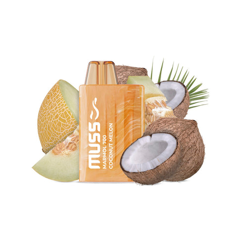 Vapeur jetable avec nicotine Muss Marmol 700 Melon à la noix de coco