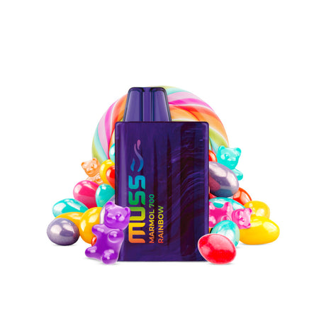Vapeur jetable avec nicotine Muss Marmol 700 Arc-en-ciel