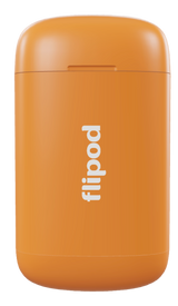 Estuche color naranja, para guardar los pods de vaper