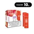 Pack de 10 boîtes de gélules Aroma King Pods de vape saveur litchi, litchi doux et tropical, système jusqu'à 1400 bouffées (2x700 bouffées) et 20 mg/ml de nicotine, présenté dans sa boîte d'origine avec information produit.