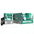 Confezione da 10 scatole di capsule Vapeame Mentolo, cialde rinfrescanti al sapore di mentolo con sistema 2x800 puff (fino a 1600 tiri), presentato nella sua scatola originale verde.