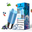 Sigaretta Elettronica Usa e Getta Senza nicotina Vapeame in blu. 3 gusti regolabili: ghiaccio al mirtillo, mentolo e ghiaccio all'anguria.