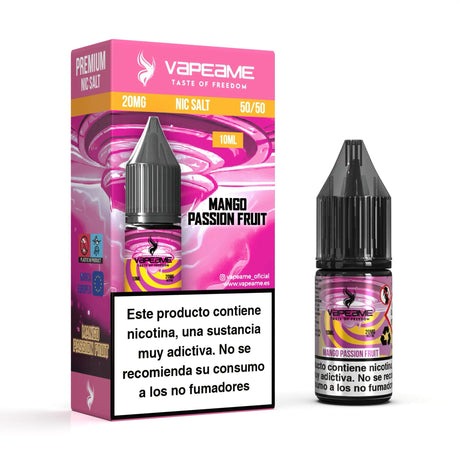 Vapeame Nic Salt Mango Passion Fruit 10ml 20mg nicotine salts