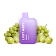 Disposable Vape Lost Mary BM600 Grape 20 mg/ml, compact device with up to 600 puffs and sweet and fruity grape flavor e-liquid, ergonomic design with integrated mouthpiece and visual presentation inspired by grapes that represent the flavor of the product.