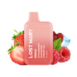 Vaper desechable Lost Mary BM600 Strawberry Raspberry Cherry 20 mg/ml, dispositivo compacto con hasta 600 puffs y e-liquid sabor mezcla de fresa, frambuesa y cereza con perfil dulce y afrutado, diseño ergonómico con boquilla integrada y presentación visual inspirada en frutos rojos que representan el sabor del producto.