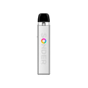 Rechargeable vape Geekvape Sonder Q 2 Pod Kit in silver with compact stick-type design, front logo and top transparent cartridge with integrated black mouthpiece.
