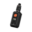 vapoteur rechargeable Vaporesso Armour Max Kit de couleur noire avec un design robuste de type mod, écran frontal numérique, bouton central orange et réservoir supérieur avec embout noir.