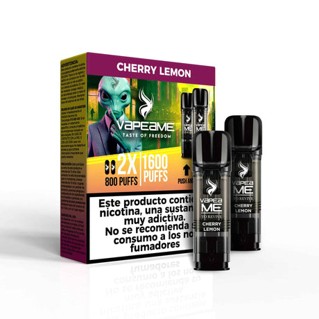 Vapeame To Revive Cápsulas Cherry Lemon 20mg 1600 puffs (2x800) pack de 2 pods.