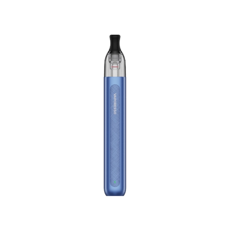 Vaper recargable Vaporesso Eco One Pro Pod Kit en color azul con diseño cilíndrico y acabado texturizado, depósito transparente superior y boquilla negra integrada.