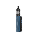 Vaper Vaporesso GTX One Pro Kit en color azul con diseño ergonómico, pantalla lateral y botones de control, acompañado de un tanque transparente superior con boquilla negra.