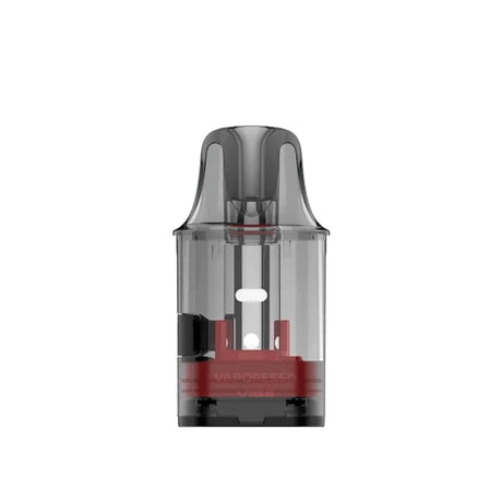 Cartucho de repuesto Vaporesso Vibe Dual Mesh con depósito transparente, base negra con detalles en rojo y boquilla integrada, diseñado para dispositivos Vaporesso Vibe (pack de 2 unidades).