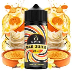 Bouteille d'arôme saveur vanille crème pour vapoteur. Marque bombo bar juice 24 ml