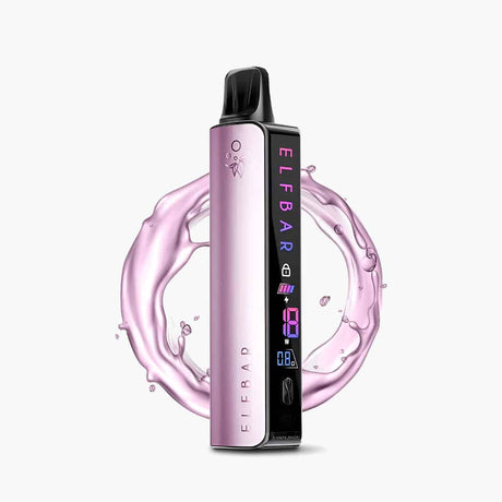 Sigaretta Elettronica Ricaricabile Elfa Master in rosa. Svapatore con richiesta di controllo dell'intensità.