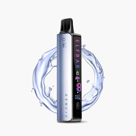 Elfa Master nel colore blu ghiaccio. Svapatore con richiesta di controllo dell'intensità.