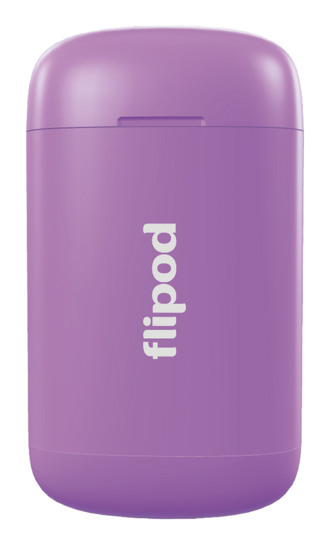 Estuche Flipod de color morado, para guardar y llevar los pods de tu vaper.